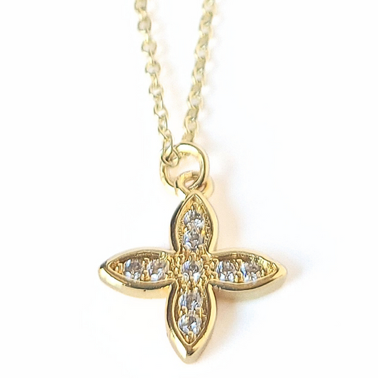 Four-Leaf Petal Flower Necklace