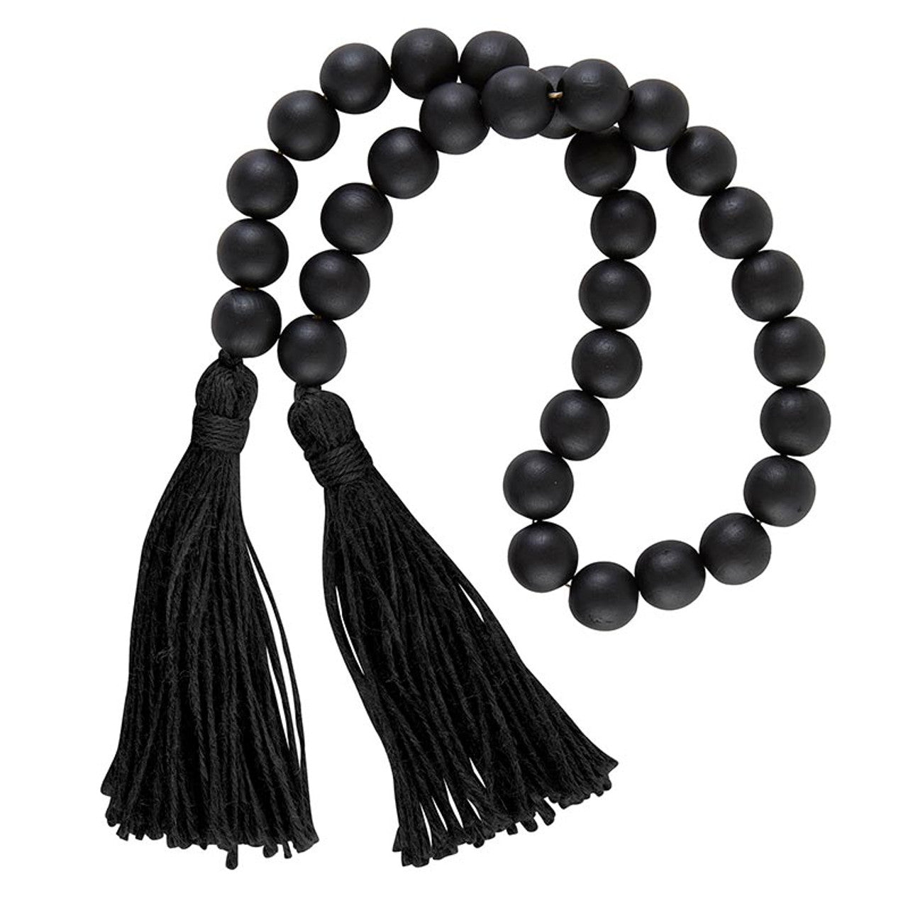 Wood Beaded Garland - Black