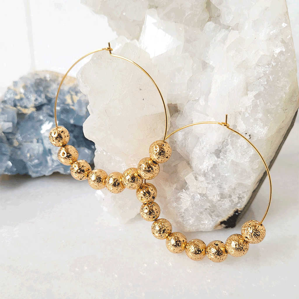 Golden Lava Earrings