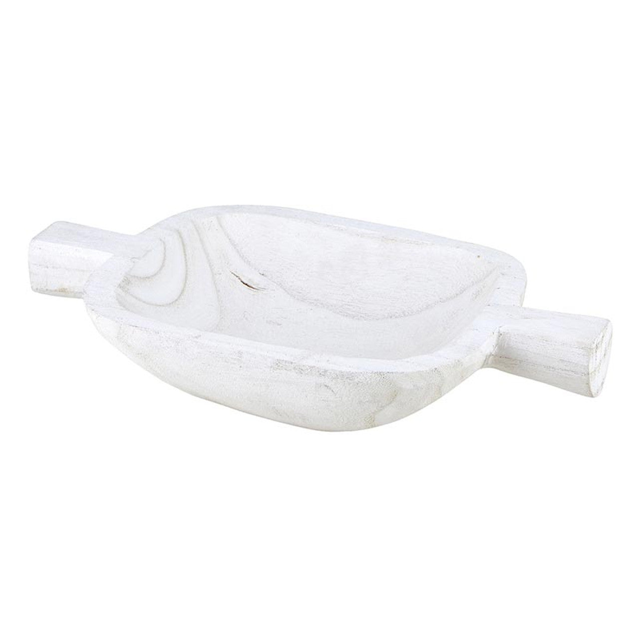 Paulownia Double Handle Tray - White