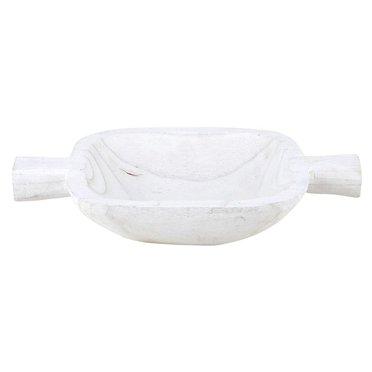 Paulownia Double Handle Tray - White